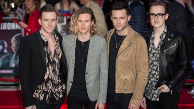 Danny Jones, Dougie Poynter, Harry Judd and Tom Fletcher of McFly at the premiere of Captain America Civil War in London in 2016. Pic: AP